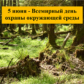 5 июня - Всемирный день охраны окружающей среды