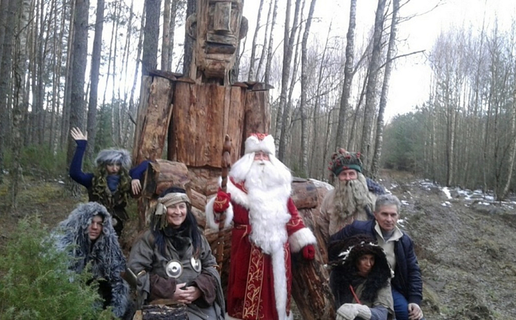 Церемония встречи семьи Деда Мороза